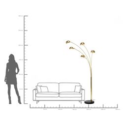 Floor Lamp Five Fingers Brass