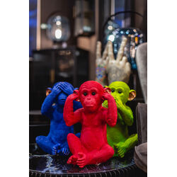 Money Box Monkey Mizaru Blue