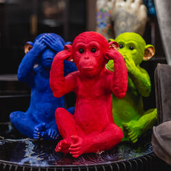 Money Box Monkey Mizaru Blue