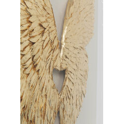 Wandschmuck Wings Gold-Weiß 120x120cm