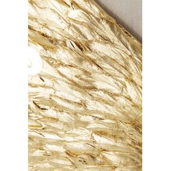 Wandschmuck Wings Gold-Weiß 120x120cm