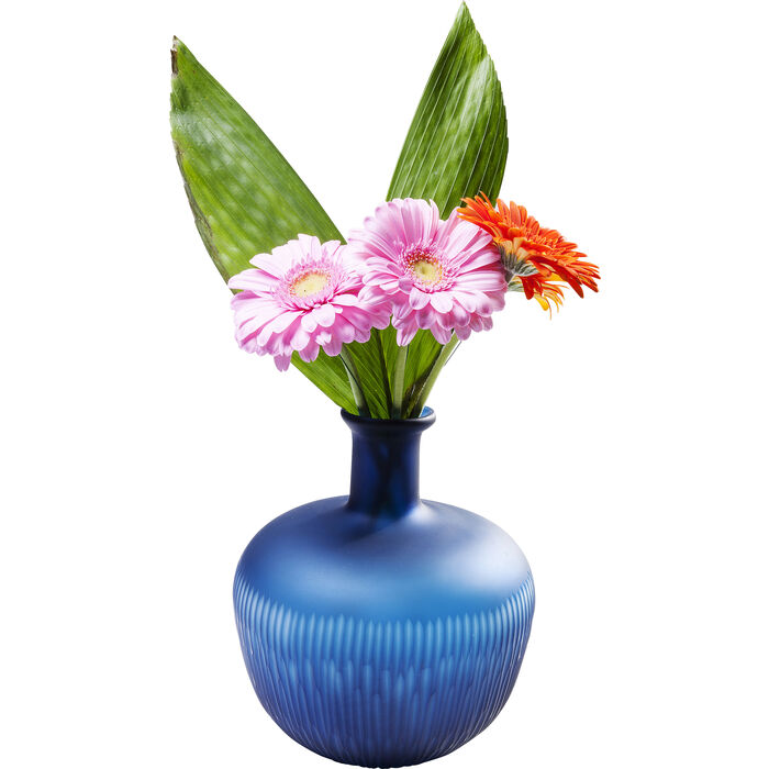 KARE Vase Cutting Blue Belly 22 x 22 x 25 cm