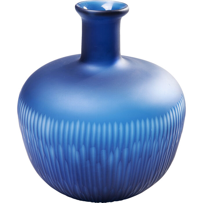 KARE Vase Cutting Blue Belly 22 x 22 x 25 cm