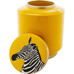 Deco Jar Zebra  Yellow 25cm