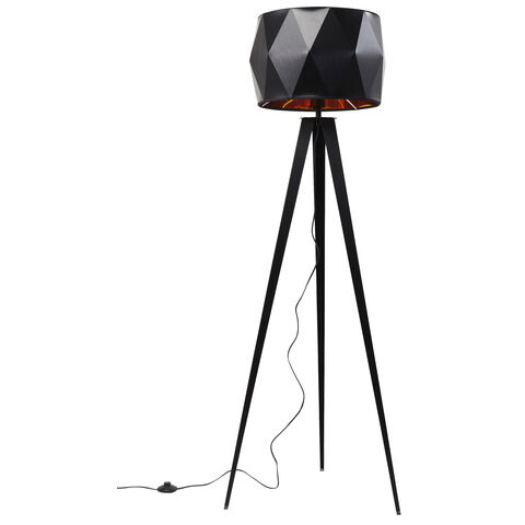 Floor Lamp Stright Tripod Matt Black