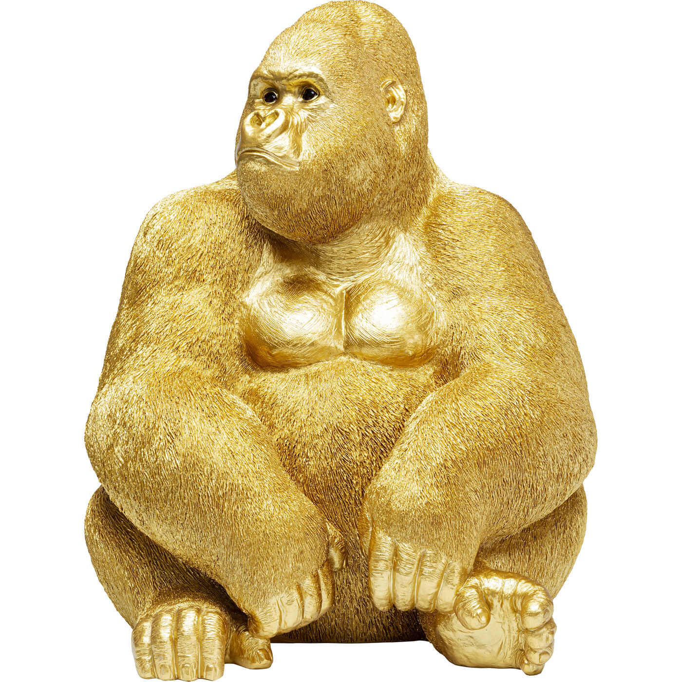 [61445] Figura decorativa Monkey Gorilla Side XL oro