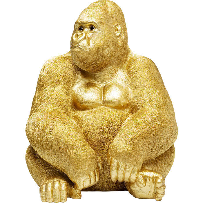 Figurine décorative Monkey Gorilla Side doré 76cm