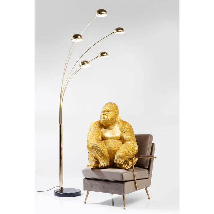 Deko Figur Monkey Gorilla Side XL Gold 76cm