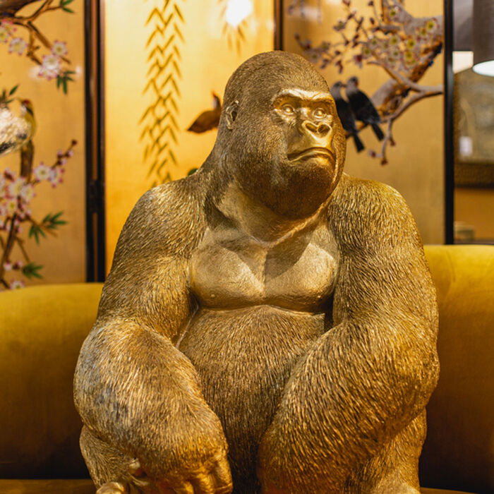 Deco Figurine Gorilla Gold XL 180