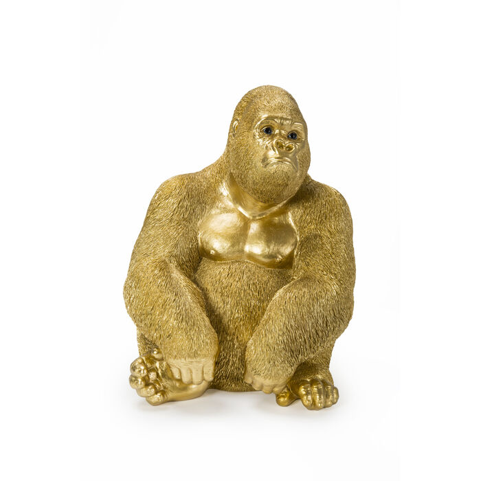 Deko Figur Monkey Gorilla Side Medium Gold 39cm