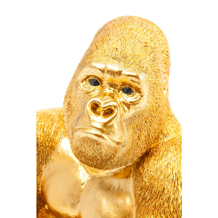 Deko Figur Monkey Gorilla Side Medium Gold 39cm