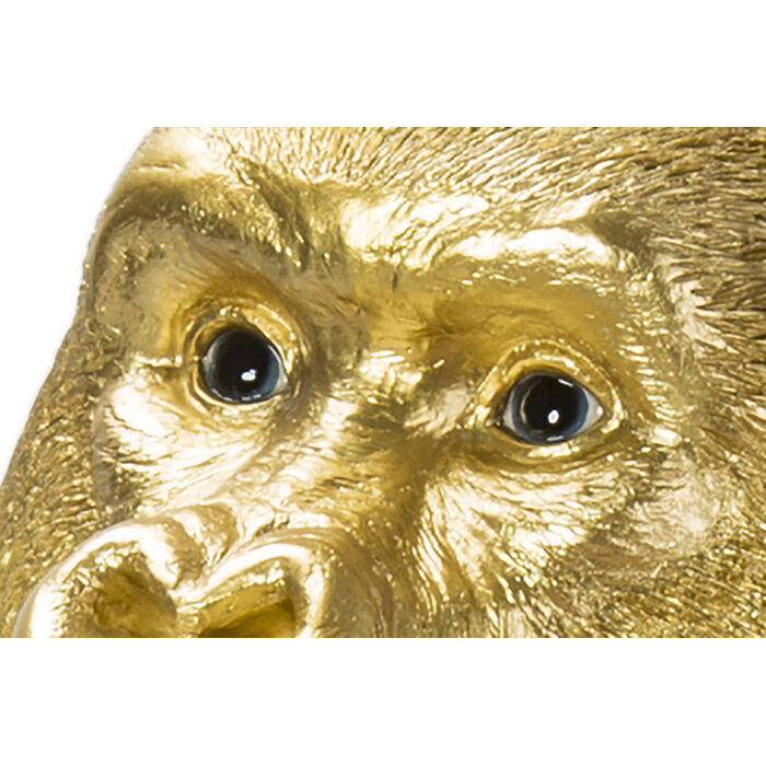 Deko Figur Monkey Gorilla Side Medium Gold 39cm