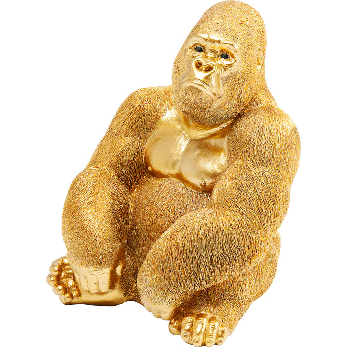 Figurine décorative Monkey Gorilla Side doré 39cm