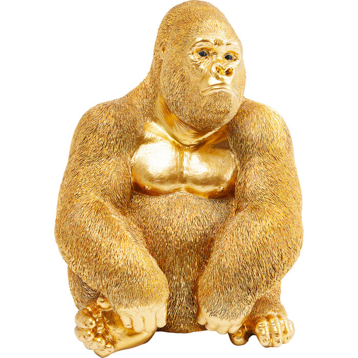 Figurine décorative Monkey Gorilla Side doré 39cm