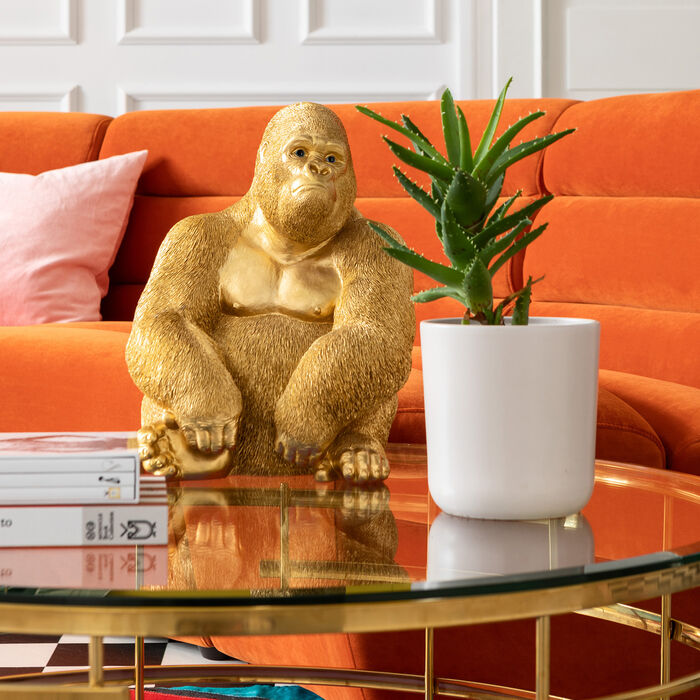 Figura deco Monkey Gorilla Side med oro 39cm