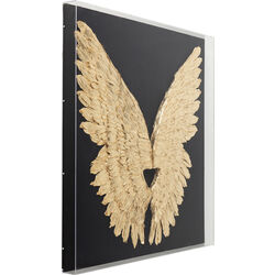 Wandschmuck Wings Gold Black 120x120cm
