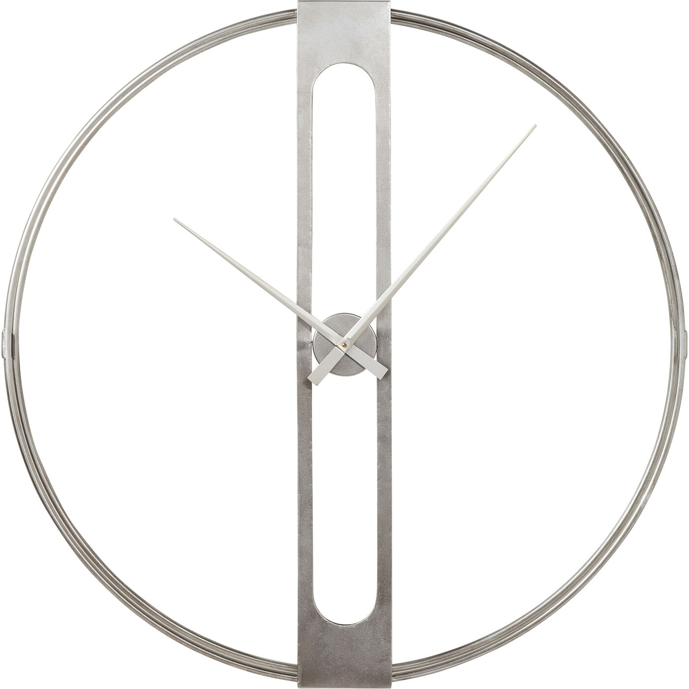 [61472] Reloj pared Clip plata Ø107cm