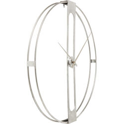 Horloge murale Clip argenté Ø60cm