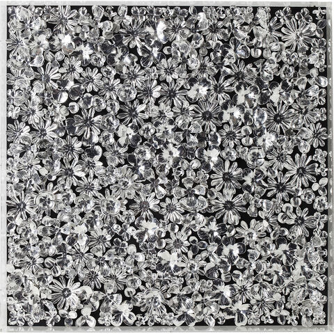 Objekt Picture Silver Flower 100x100cm