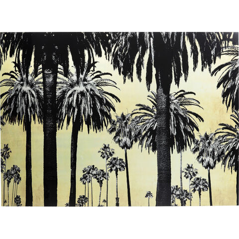 Cuadro cristal Metallic Palms 180x120cm