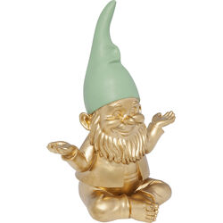 Figura deco Zwerg Meditation oro verde 19cm