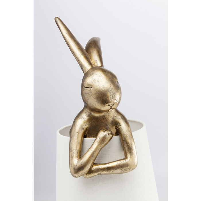 Table Lamp Animal Rabbit Gold White, Gold Bunny Table Lamp