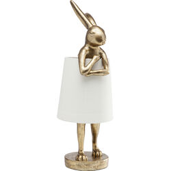 Lampe á poser Animal Rabbit doré/blanc 68cm