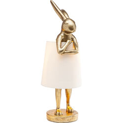 Lampada da tavolo Animal Rabbit oro/bianco 68cm