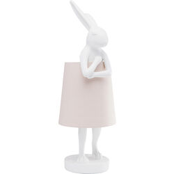 Tischleuchte Animal Rabbit Weiß/Rosa 68cm