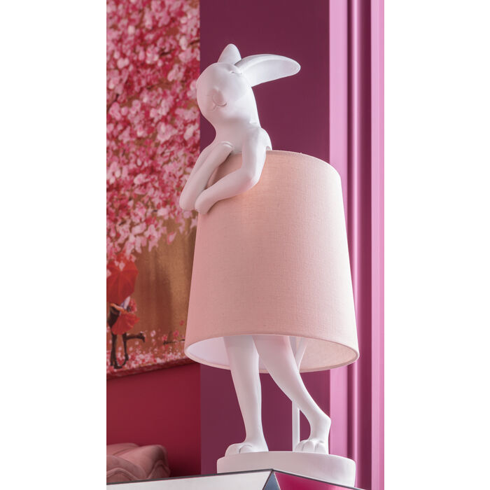 Table Lamp Animal Rabbit White 68cm, Bunny Table Lamp