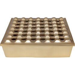 Posacenere Soho quadrato ottone 25x25cm