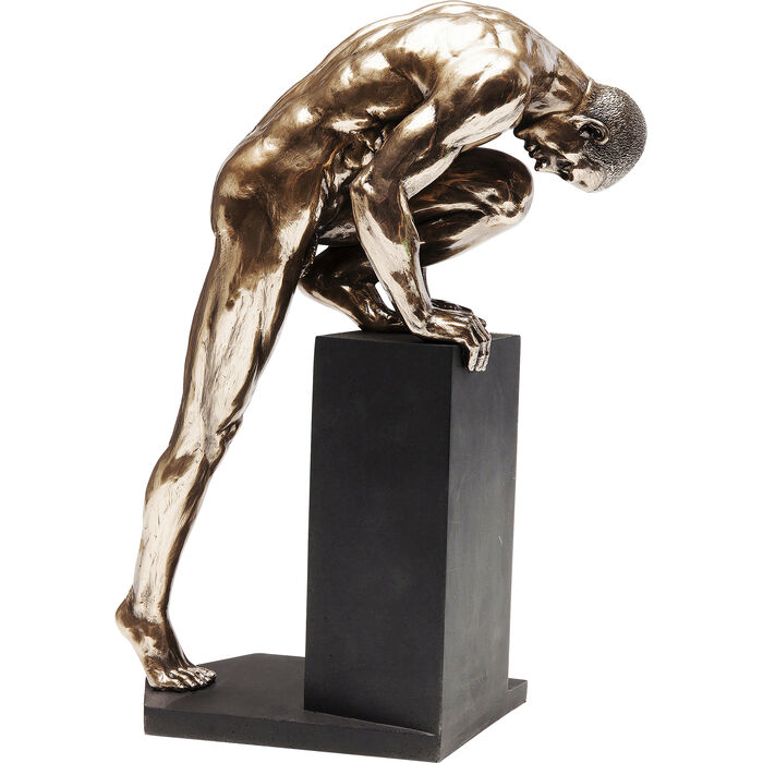 Deco Object Nude Man Stand Bronze 35cm