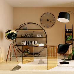 Deco Globe Earth Black