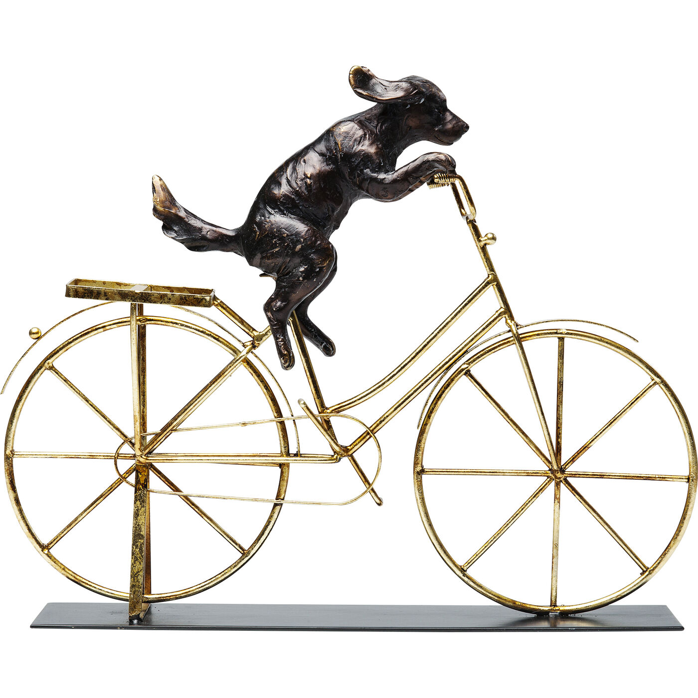 [63921] Objeto decorativo Dog With Bicycle