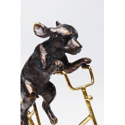 Deco Object Dog With Bicycle 44cm