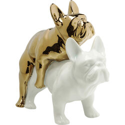 Figurine décorative Love Dogs l'or