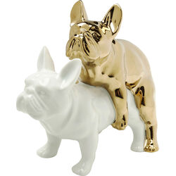 Deko Figur Love Dogs Gold