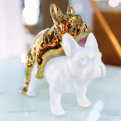 Deco Figurine Love Dogs Gold