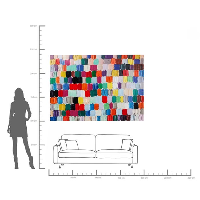 Quadro Touched Colorful Dots 200x140cm