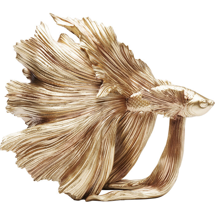 Figura decorativa Betta Fish oro piccolo