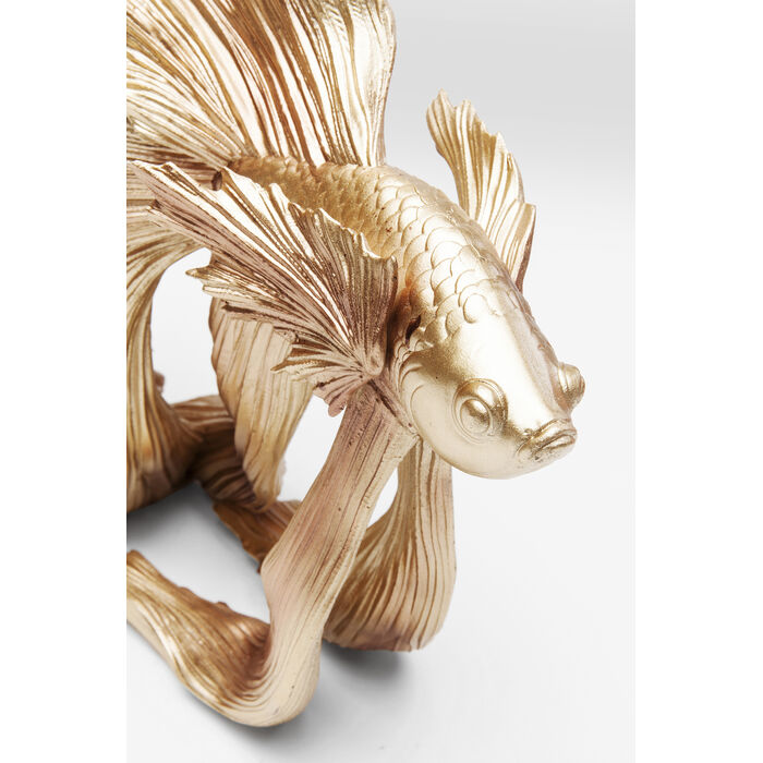 Figura decorativa Betta Fish oro piccolo