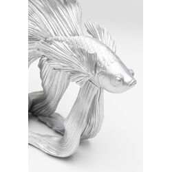 Figura decorativa Betta Fish argento piccolo