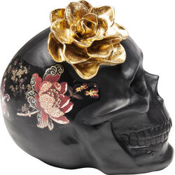 Oggetto decorativo Flower Skull 22cm