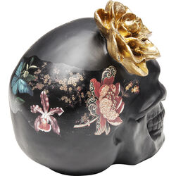 Deko Objekt Flower Skull 22cm