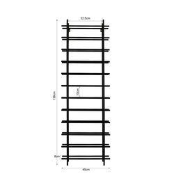 Weinregal Cape Town Schwarz 45x136cm