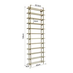 Weinregal Cape Town Greige 45x136cm