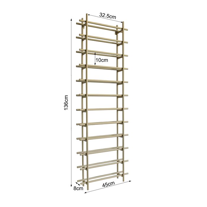 Weinregal Cape Town Greige 45x136cm