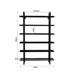 Weinregal Cape Town Schwarz 45x68cm
