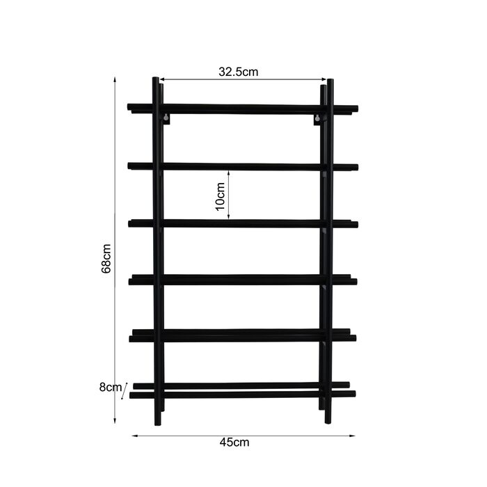 Weinregal Cape Town Schwarz 45x68cm