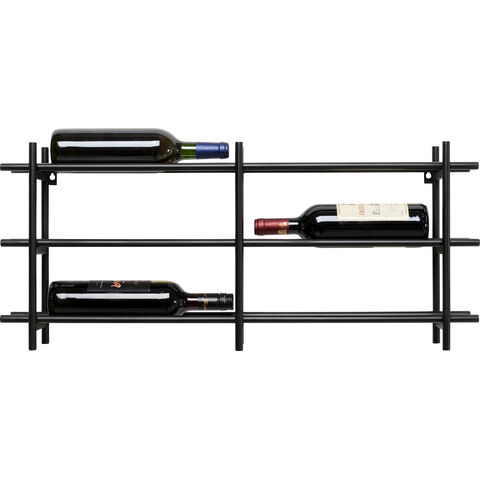Wine Shelf Cape Town Black 80x34cm